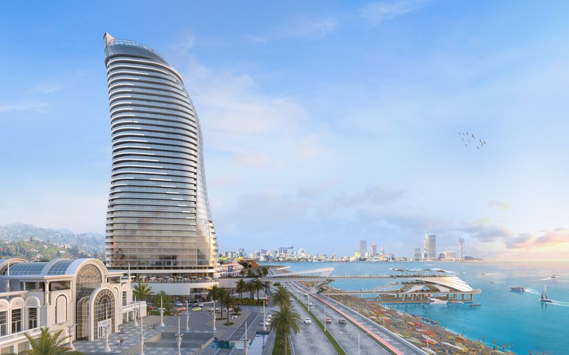 ЖК Panorama в Батуми от Tower Group — рендер парусной башни у Старого Бульвара